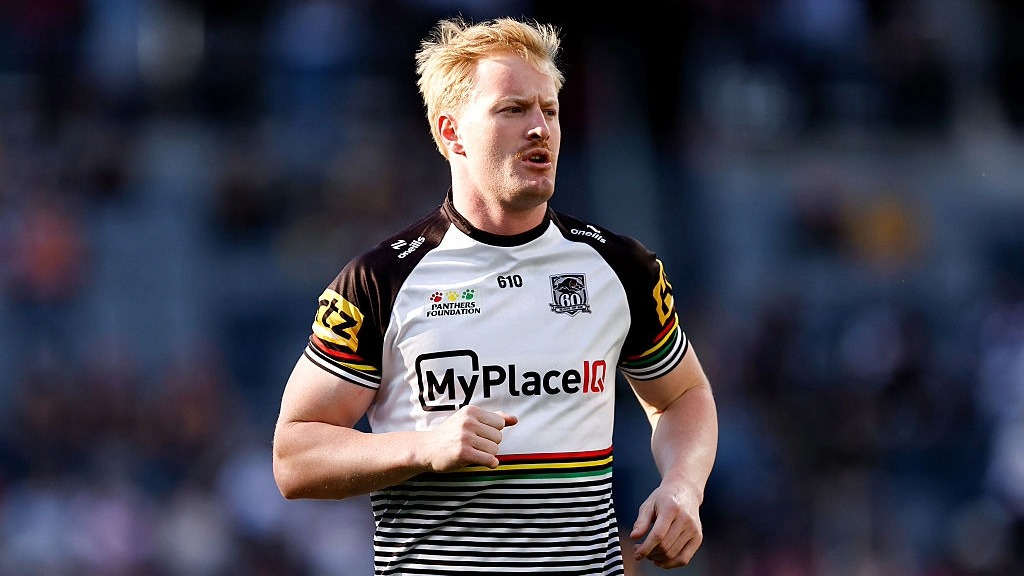 Thomas Jenkins of the Panthers runs during the NRL 2026