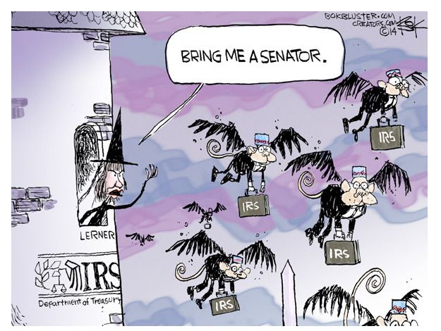 Political cartoon IRS Lerner