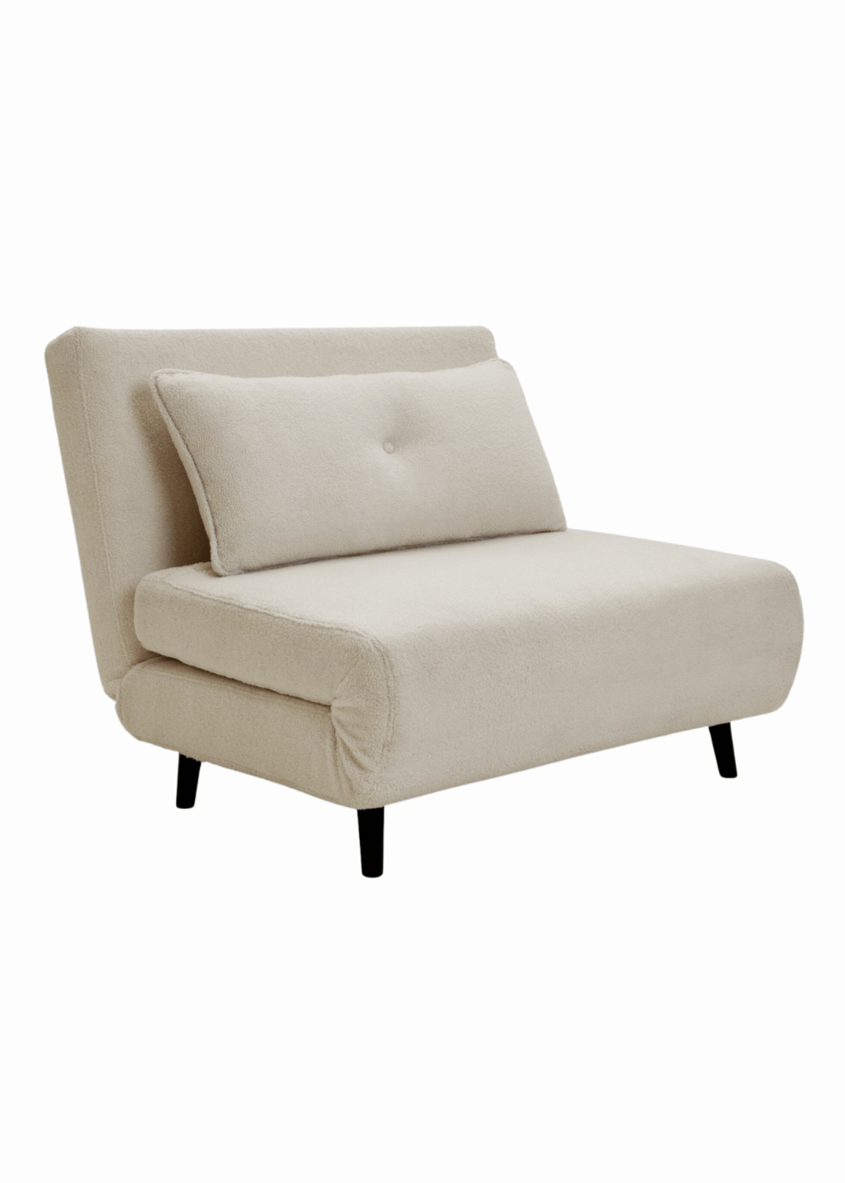 Habitat Roma Small Double Boucle Chairbed - Cream