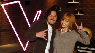Anthony Ramos and Reba McEntire on The Voice.