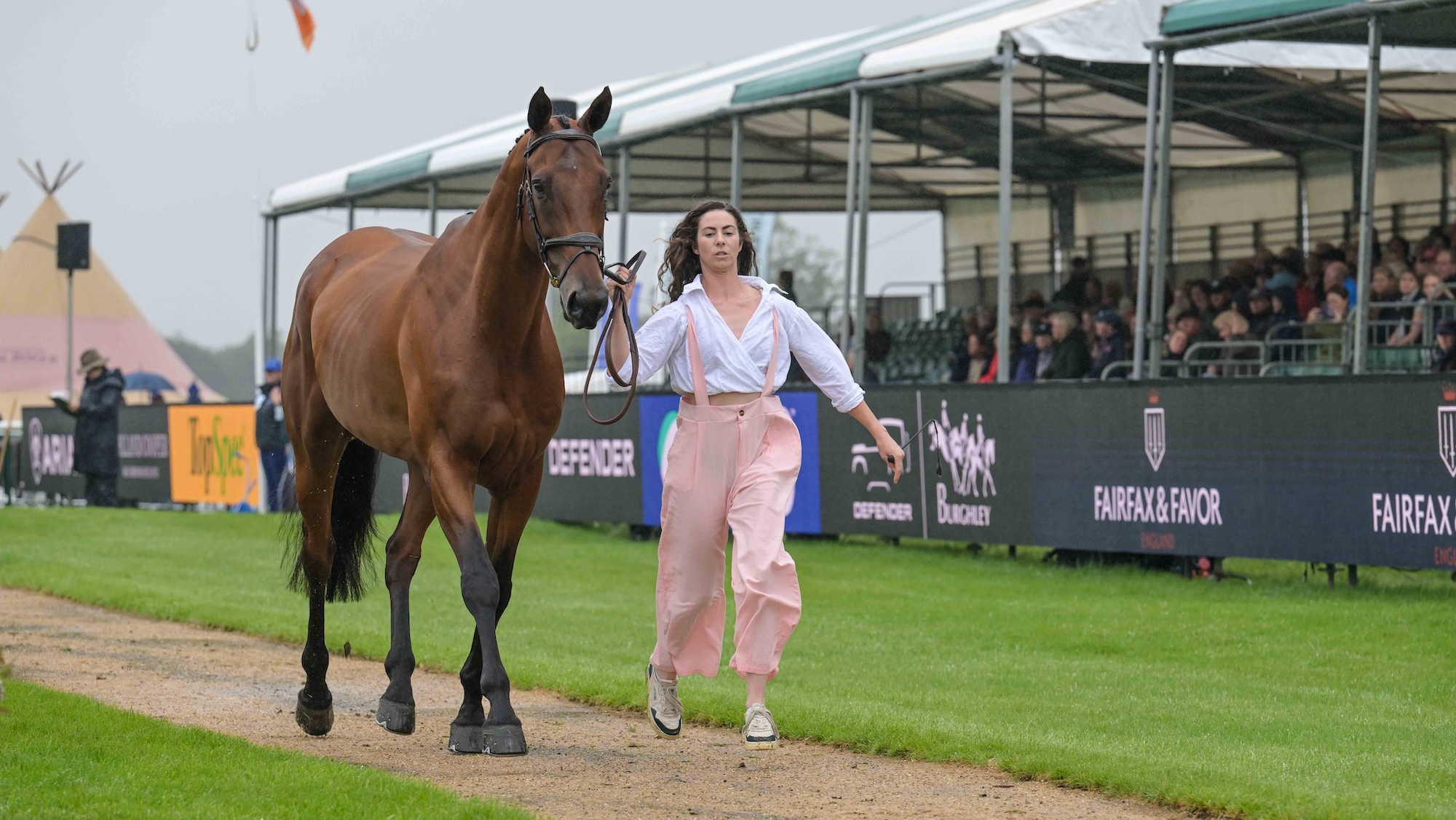 Tayla Mason (NZL) riding Centennial in the fist Horse Inspection before the start of the Defender Burghley Horse Trials, Stamford in Lincolnshire in the UK between 2nd - 6th September 2026