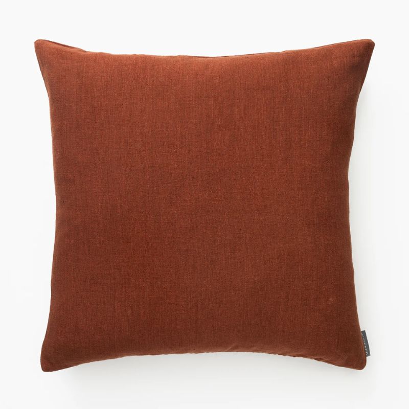 square terracotta pillow