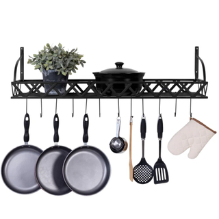 Metal Rectangle Wall Mounted Pot Rack