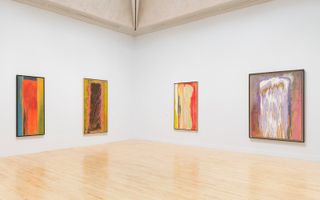 Installation view of ‘Frank Bowling’ at Tate Britain