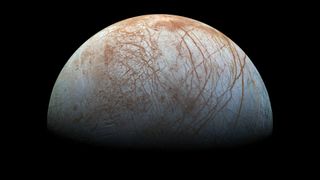 A submarine below the thick icy crust of Jupiter's Moon Europa would experience about the same pressure as a vehicle in the hadal zone.