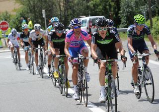 Geraint Thomas in early escape group, Tour de France 2011, stage 17