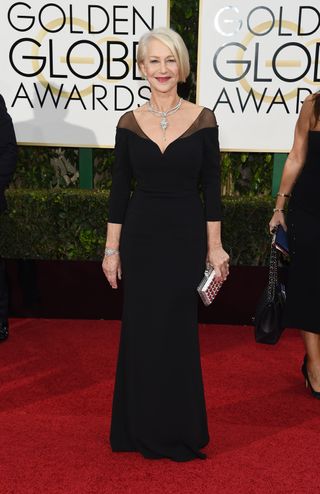 Helen Mirren at the Golden Globes 2016