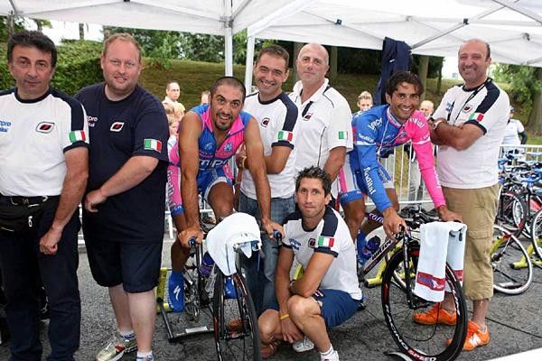 The Lampre boyz warm up