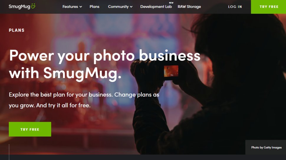 Website screenshot of SmugMug (August, 2025)