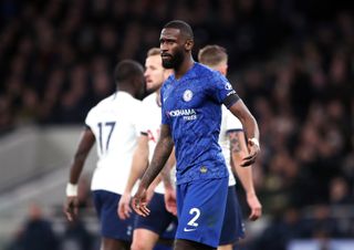 Antonio Rudiger was targeted with racist abuse during the match against Tottenham
