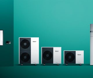 A range of Vaillant Arotherm+ air source heat pumps