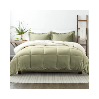 Sage and ivory reversible comforter set