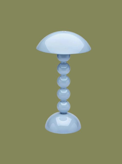 Pale Denim Lacquer Rechargeable Bobbin Led Lamp