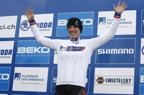 Katie Compton took over the lead in the World Cup after Plzen