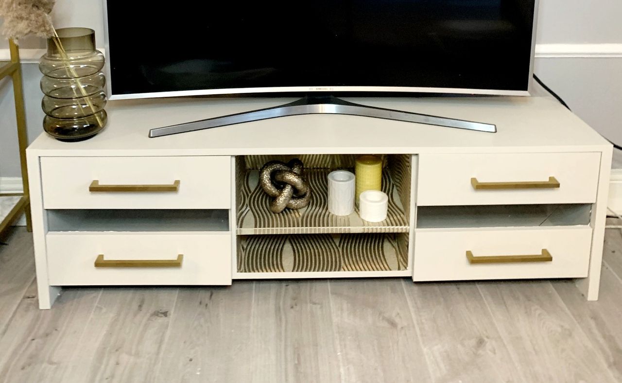 upcycled TV cabinet DIY