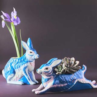 rabbit planters from Anthropologie
