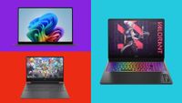 Three of the best MacBook Pro alternatives, on a multi-coloured background. 