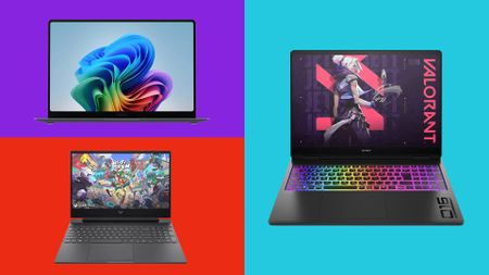 Three of the best MacBook Pro alternatives, on a multi-coloured background. 