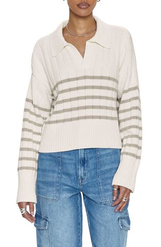 Arlo Stripe Cotton Polo Sweater