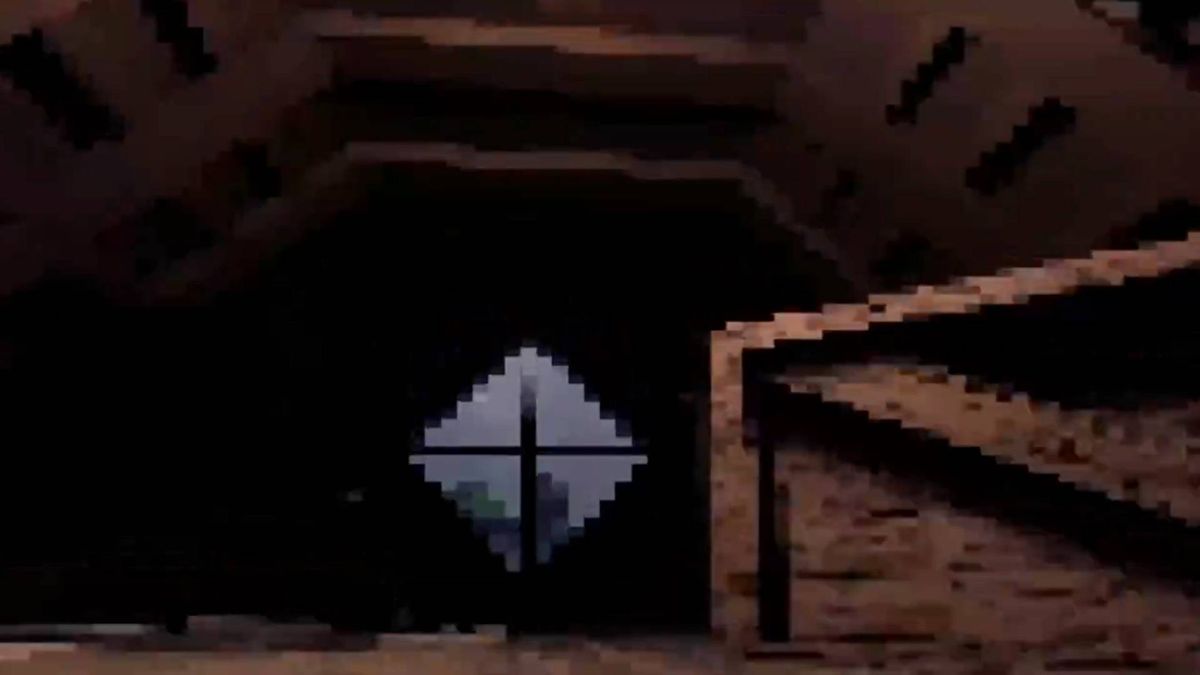 A mysterious wooden attic-like space with a window in Welcome to the Dark Place.