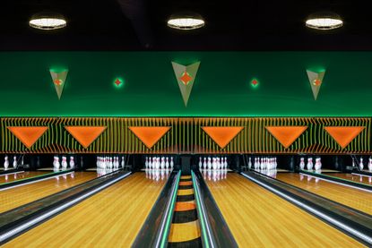 Eastside Bowl, traditional bowling alley interior in Nashville