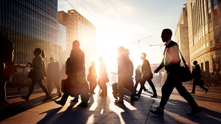 People walking.