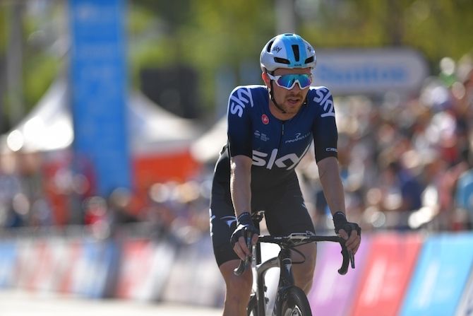 Sky's Owain Doull comes across the line at the end of the 2019 Down Under Classic