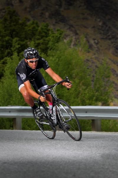 Team captain Glen Chadwick corners during training in Queenstown.