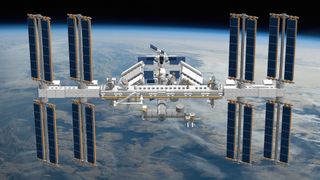 Christoph Ruge's design for an International Space Station Lego model is compact but detailed.