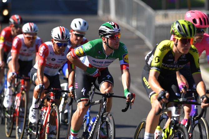 Deceuninck-QuickStep's Elia Viviani was unable to avoid a crash on the final lap of the 2019 Down Under Classic