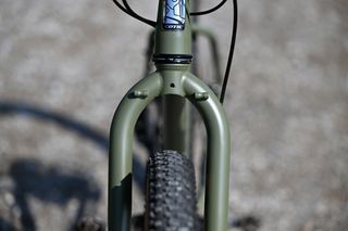 Detail of Cotic Cascade gravel bike fork