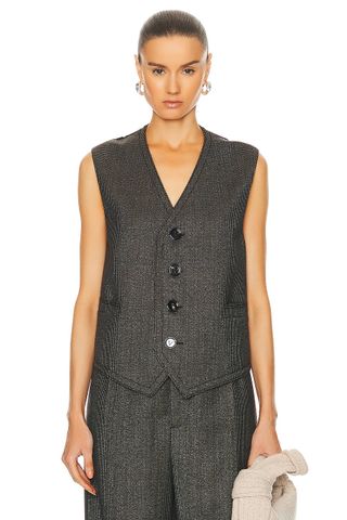 BOTTEGA VENETA Classic Wool Houndstooth Vest