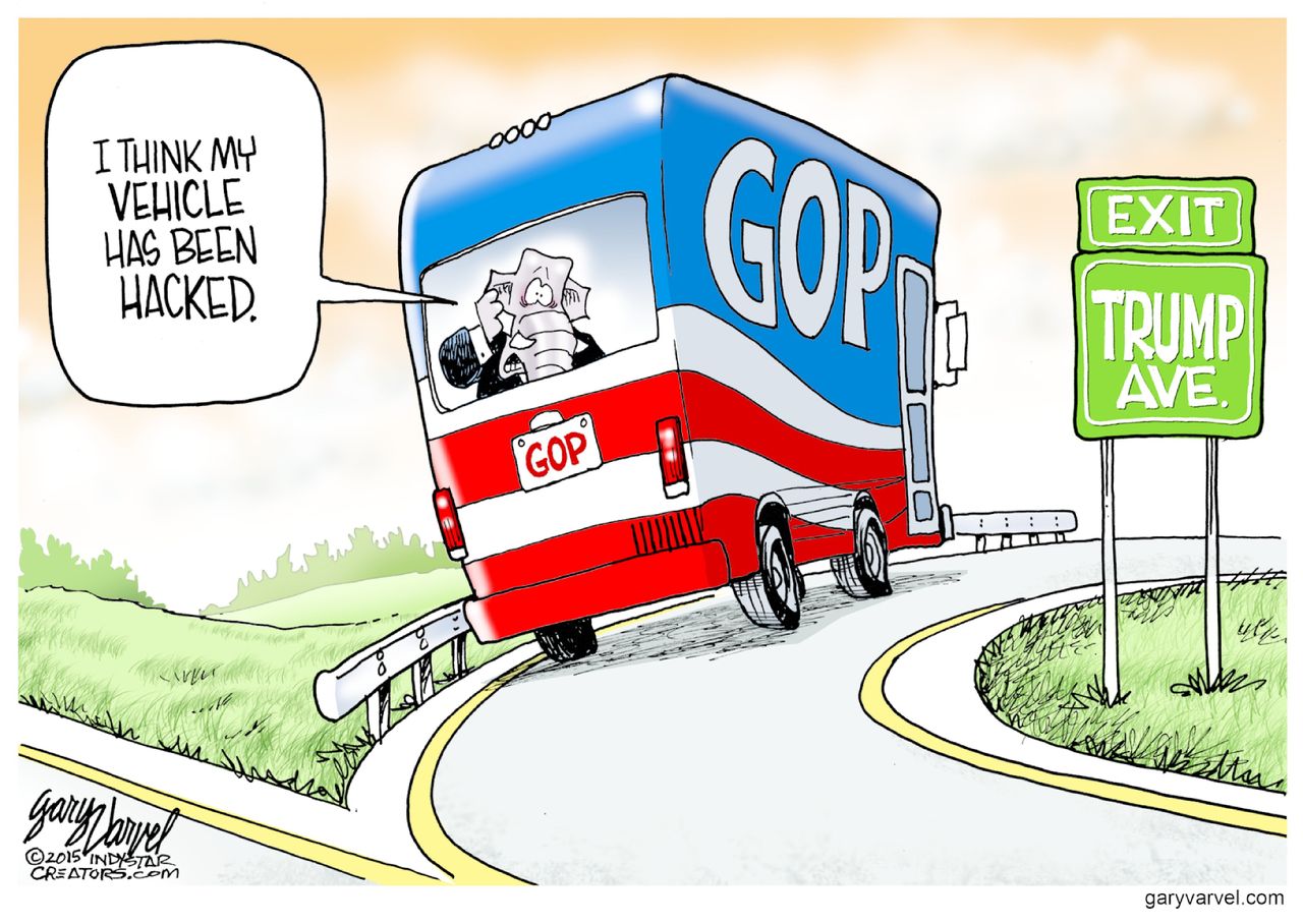 Political cartoon U.S. GOP Donald Trump