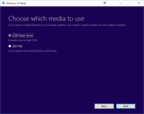 clean install windows create usb