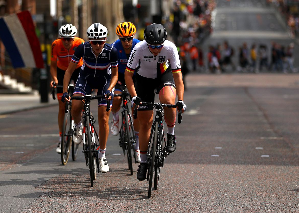 Lisa Klein (Germany) leads the breakaway