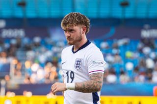 Harvey Elliott in action for England at the UEFA U21 European Championships in Slovakia