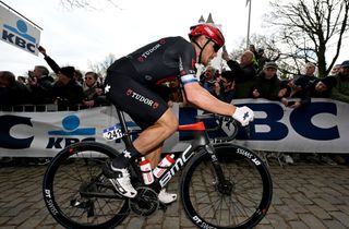 WEVELGEM BELGIUM MARCH 24 Matteo Trentin of Italy and Tudor Pro Cycling Team competes during the 86th GentWevelgem in Flanders Fields 2024 Mens Elite a 2531km one day race from Ieper to Wevelgem UCIWT on March 24 2024 in Wevelgem Belgium Photo by Tim de WaeleGetty Images