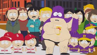 Bat dad during the South Park episode 'The Losing Edge' (season 9, episode 5).