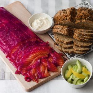 Beetroot and Vodka-Cured Salmon
