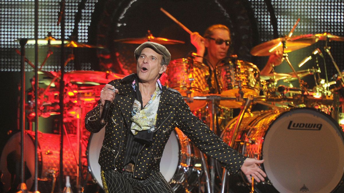 David Lee Roth and Eddie Alex Halen of Van Halen perform at Madison Square Garden on March 1, 2012 in New York City