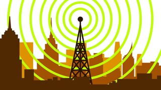 Graphic showing broadcast TV tower