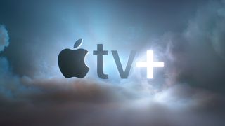 The Apple TV Plus Logo surrounded by clouds