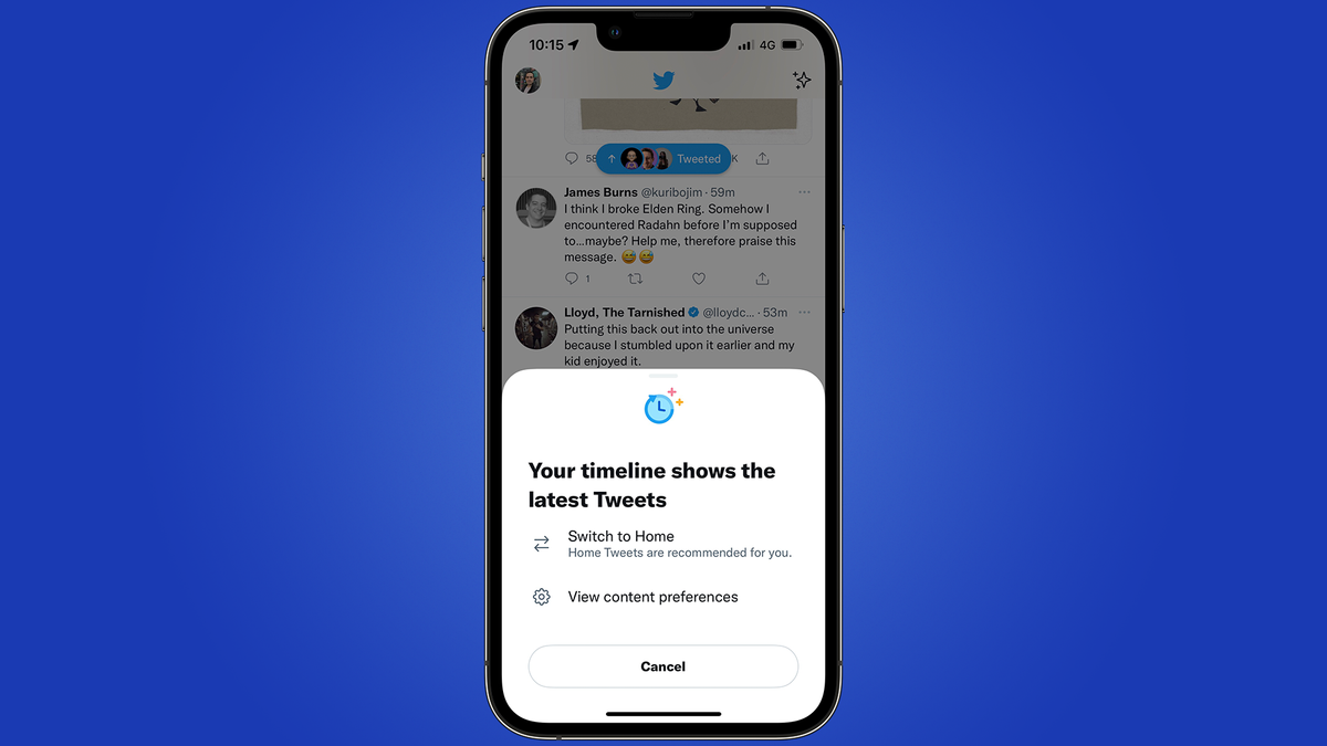 Twitter latest tweets feature