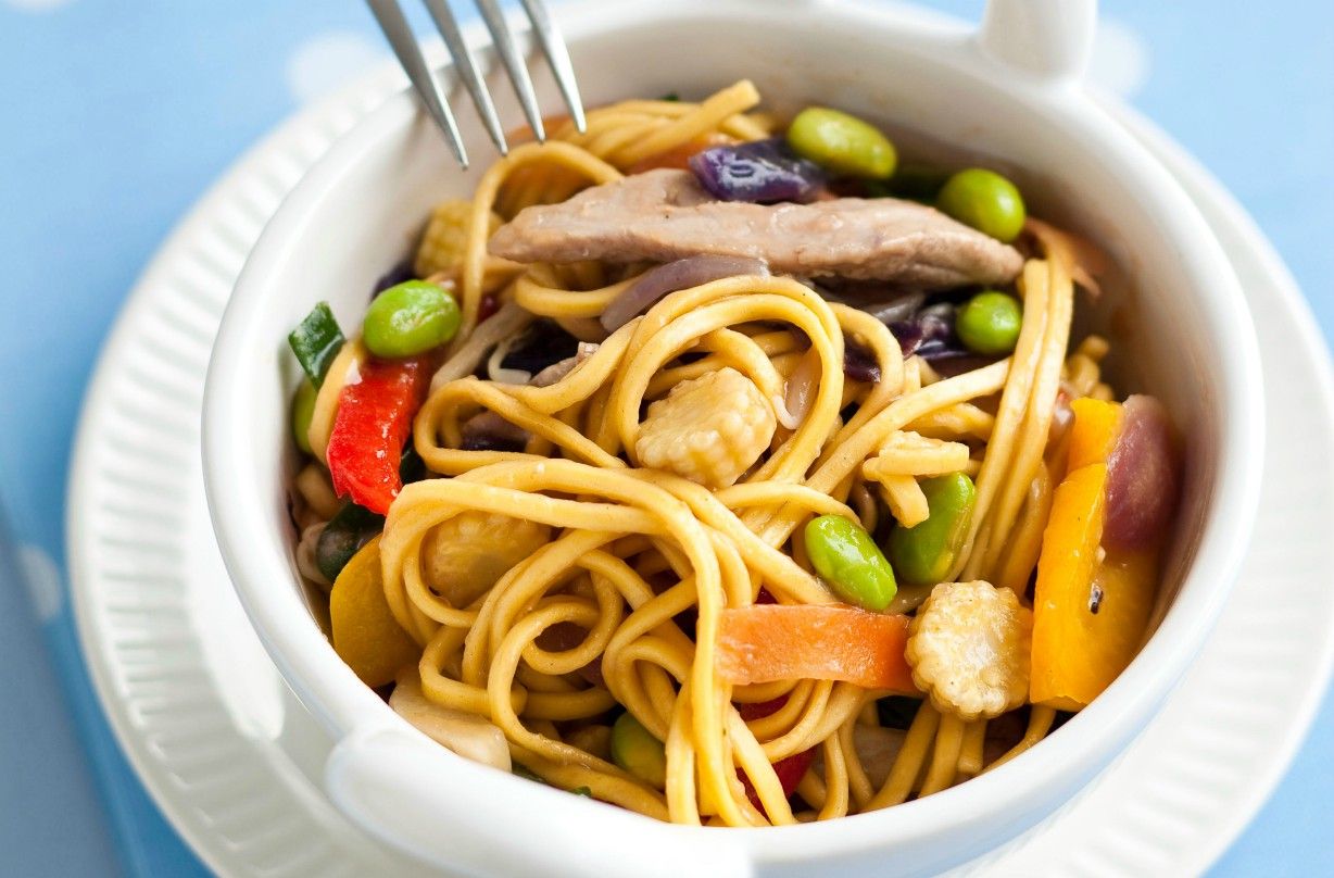 duck noodle stir fry