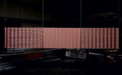 Marc Newson's flesh pink aluminium screen