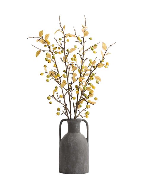 Faux Green Crab Apple Stem