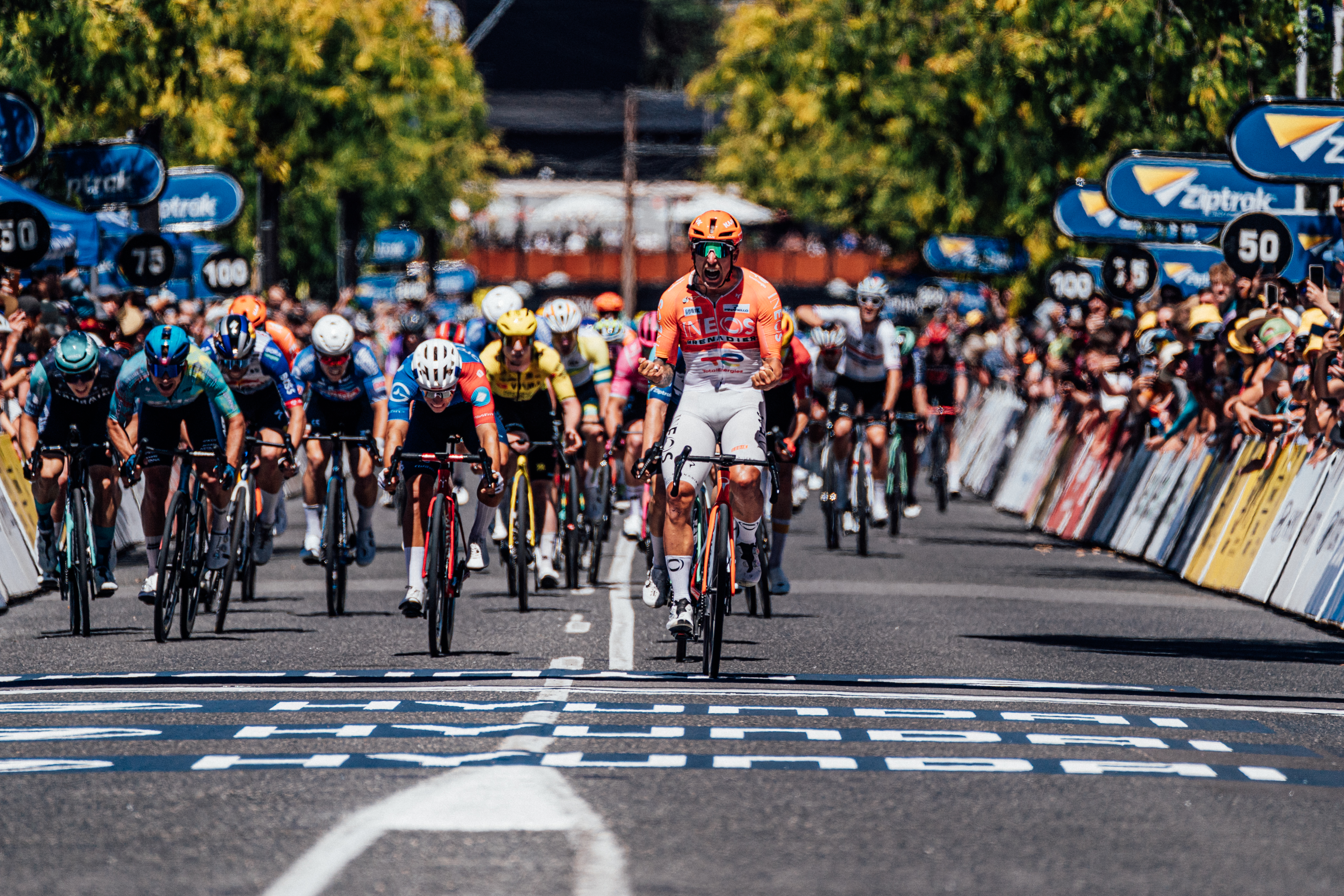 Sam Welsford wins stage three of the Tour Down Under