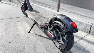 Hiboy S2 scooter parked on sidewalk