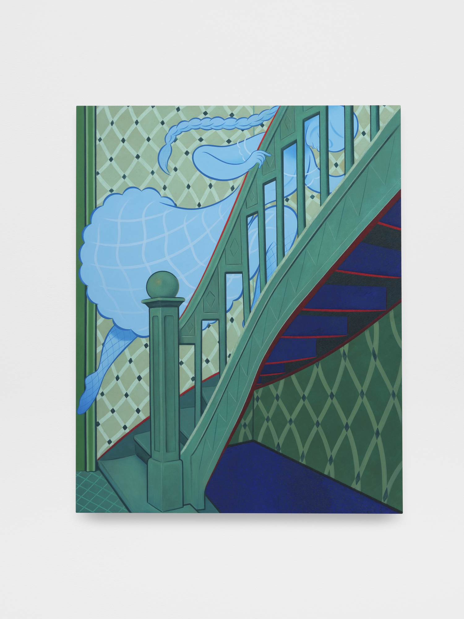 woman up stairs