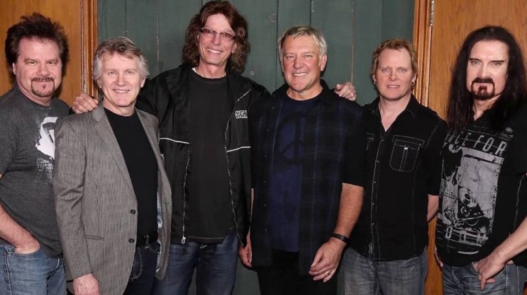 Emmett with Lifeson, LaBrie and colleagues